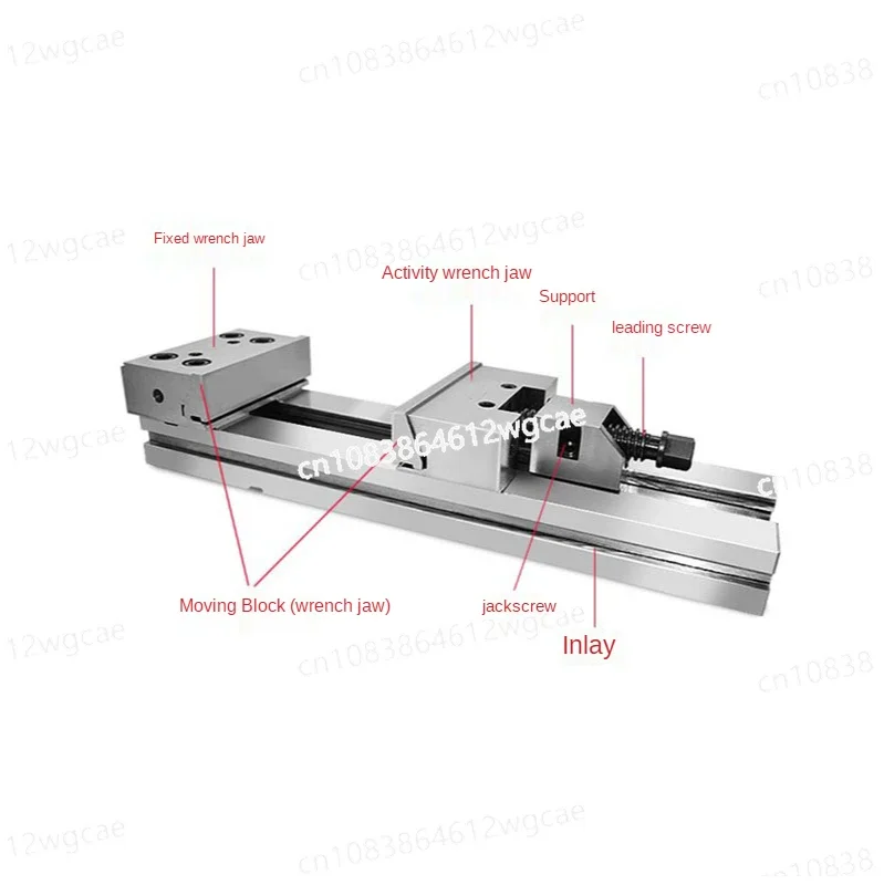 GT125/5 Zoll hochpräziser manueller flacher Schraubstock Werkzeughersteller Schraubstock für CNC-Schleiffräsmaschine