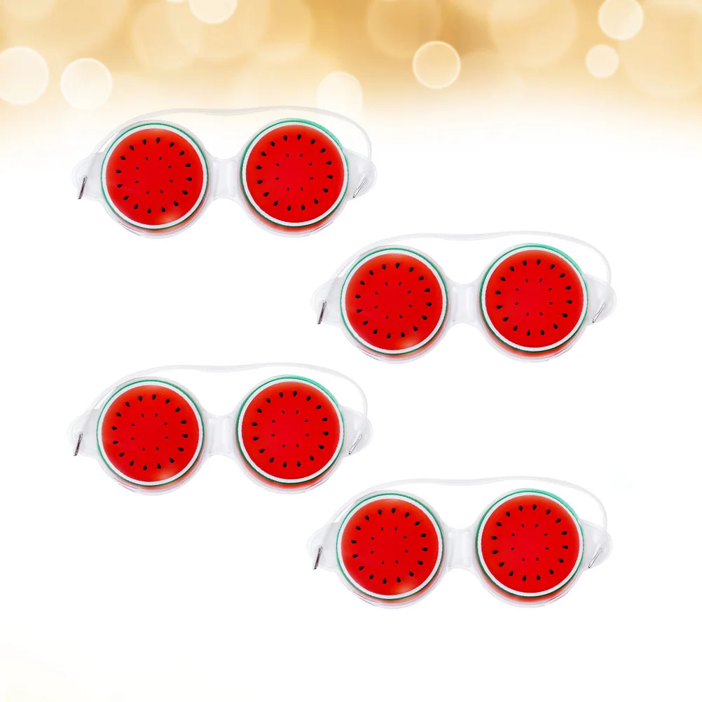 

4PCS Cold Hot Compress Mask Premium Material Reduce Puffiness Dark Circles Eye Bags Fine Lines Women Fruit Shape Comfortable