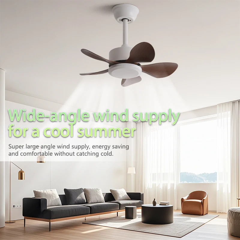 Small 22in Household Fan Light， Flush-mounted，DC Reversible Motor,，Quiet and Energy-saving，Multiple Options Available