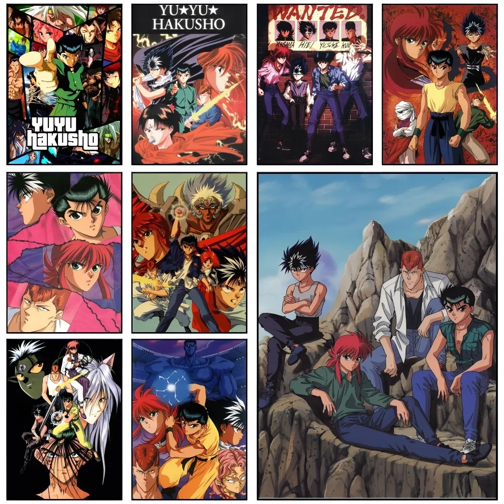 Anime yuyu hakusho  Poster Paper Print Home Bedroom Entrance Bar Cafe Art Painting Decoration