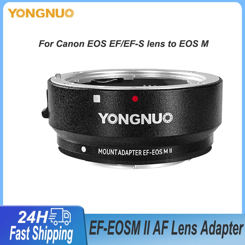 

YONGNUO EF-EOSM Electronic Auto Focus Lens adapter for Canon EOS EF/EF-S lens to EOS M EF-M M2 M3 M5 M6 M10 M50 M100 Cameras