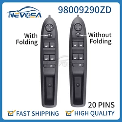 NEVOSA For Citroen C4L C4 2013-2016 Power Window Mirror Glass Lifter Control Switch Control Button 98009290ZD Orange Backlight