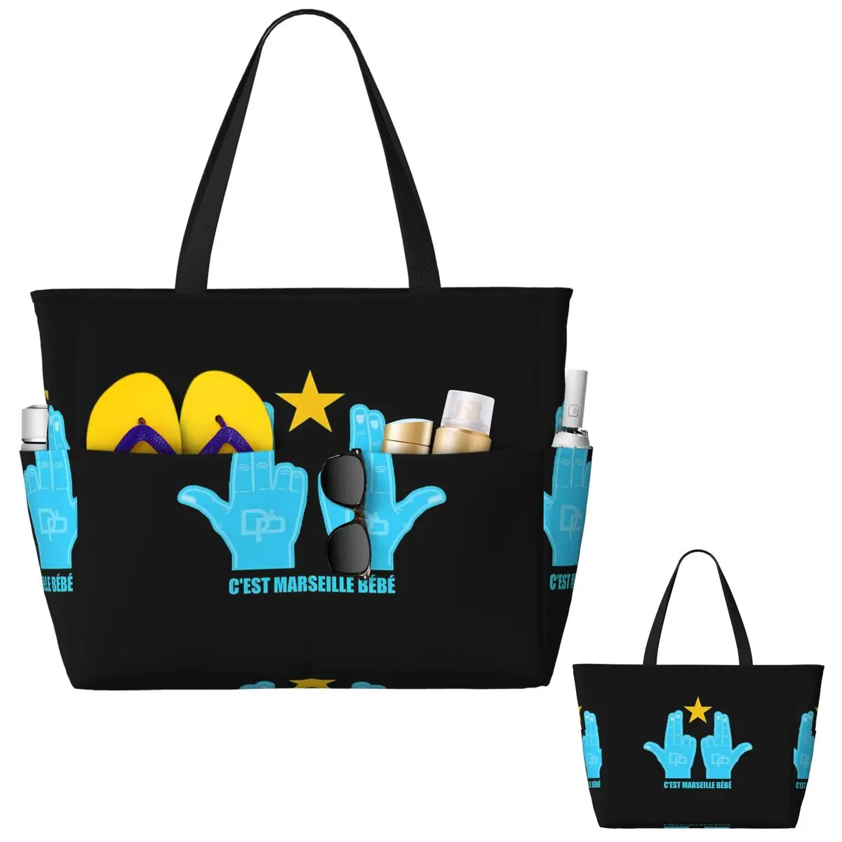 C'est Marseille Bebe JUL Beach Tote Bag Sport Gym Yoga Duffle Large Tote Bag Women Travel Bag Fitness bag