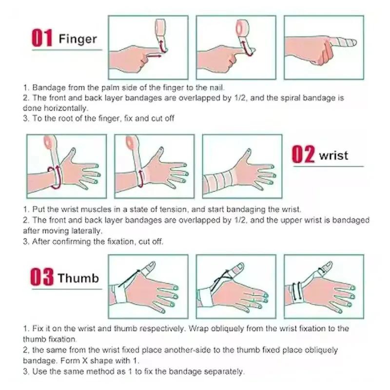 ضمادة متماسكة ذاتية اللصق، شريط لاصق ذاتي غير منسوج قابل للتمدد - ضمادة مرنة رياضية بلون البشرة