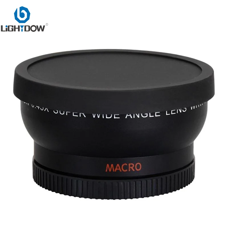 Lightdow 58MM 0.45x Additional Wide Angle Lens Macro Lens for Canon EOS 350D/ 400D/ 450D/ 500D/ 1000D/ 550D/ 600D/ 1100D Nikon