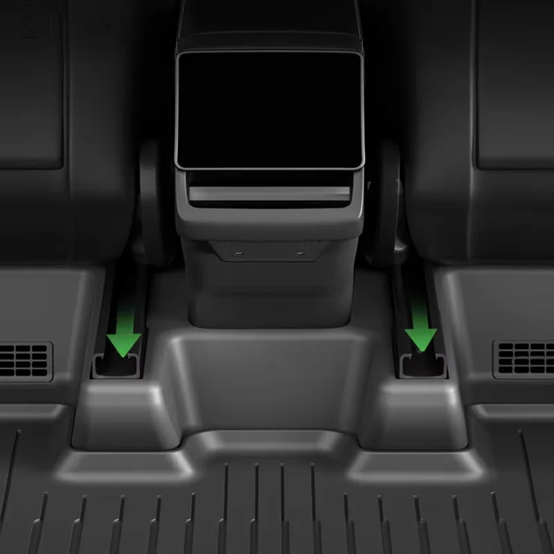 TPE Under Seat Corner Guard Seat Slide Rails Protector Cover Anti-Kick Decor Flocking For Tesla Model Y Standard 2025 2026