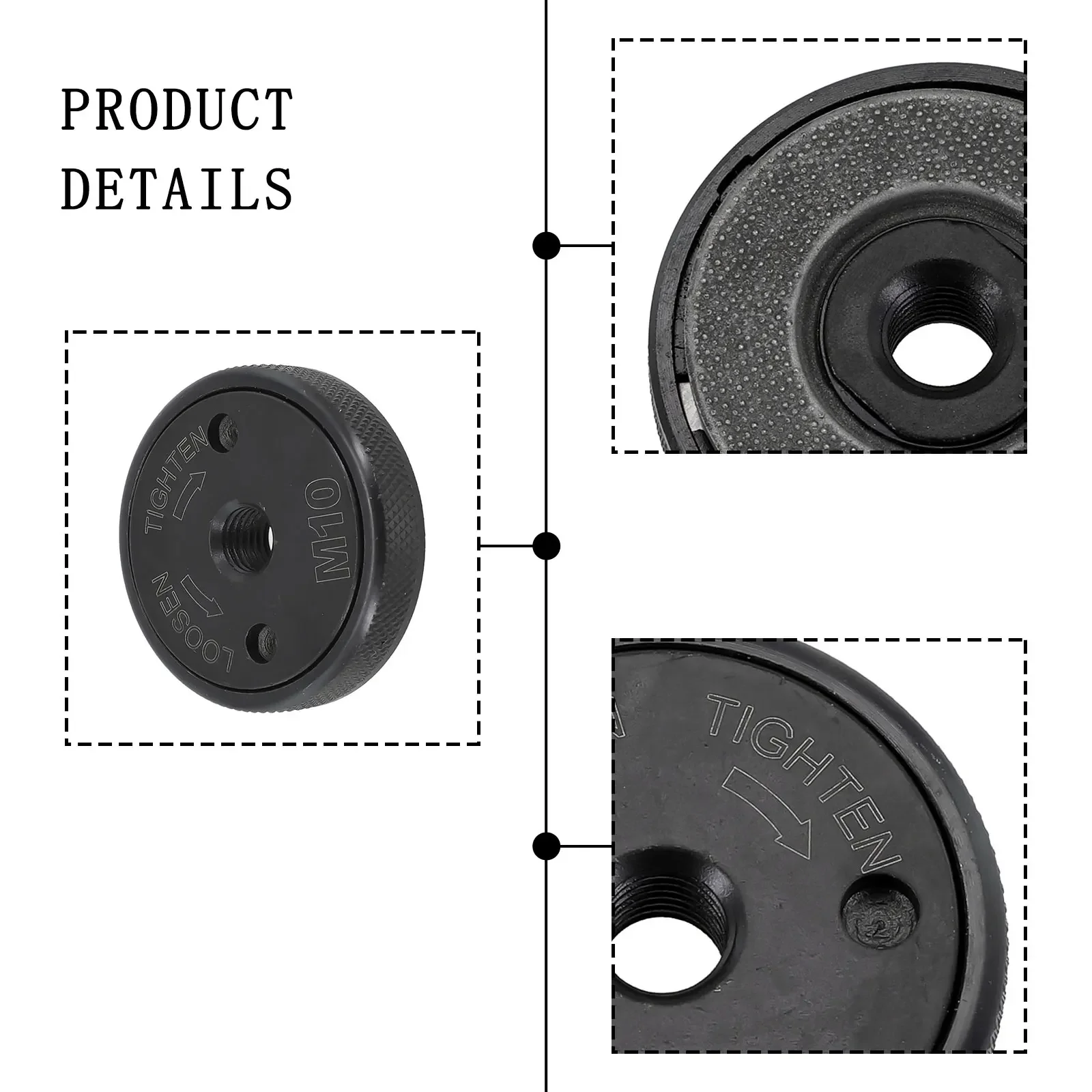 M10 Thread Angle Grinder Pressure Plate Quick Release Angle Grinder Flange Nut For Angle Grinding Plate Quick Release Chuck Tool