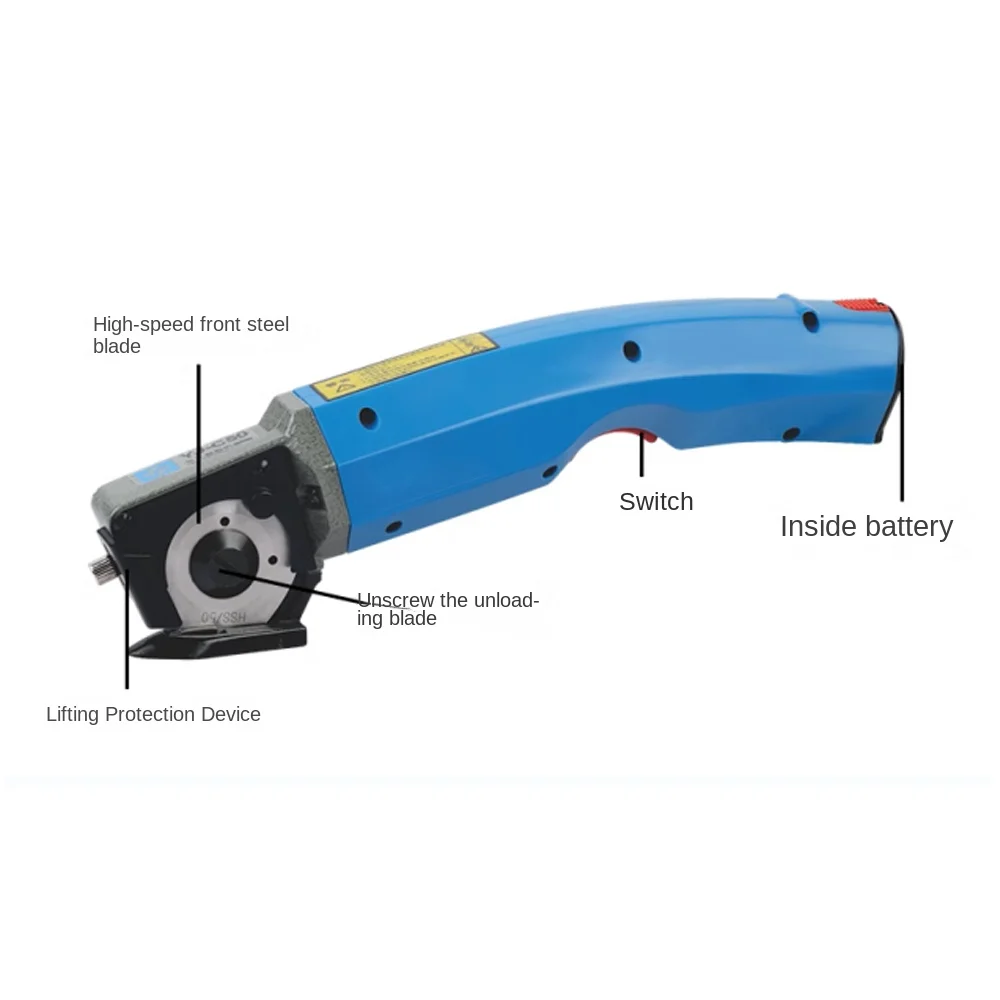 Imagem -04 - Máquina de Corte Elétrica sem Fio Tesoura de Pano e Couro Ferramenta de Costura 600 Rpm 35w Yj-c50 100240v