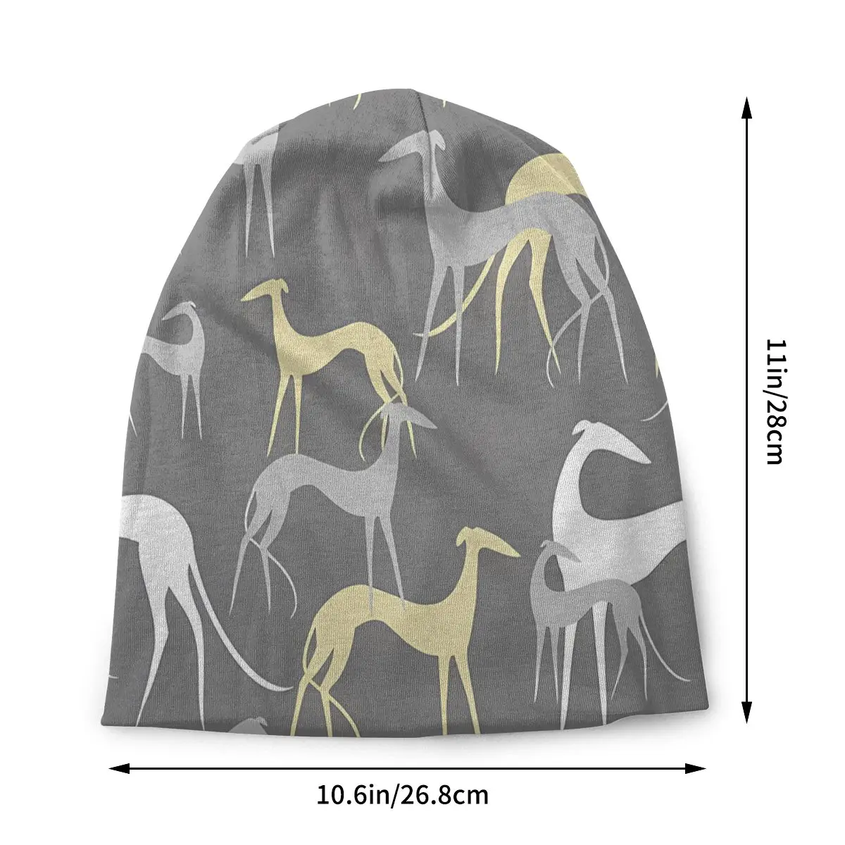 Bonnet Hats Greyhound Dog Men Women's Thin Hat Sighthounds In Clear Grey Autumn Spring Warm Cap Design Skullies Beanies Caps