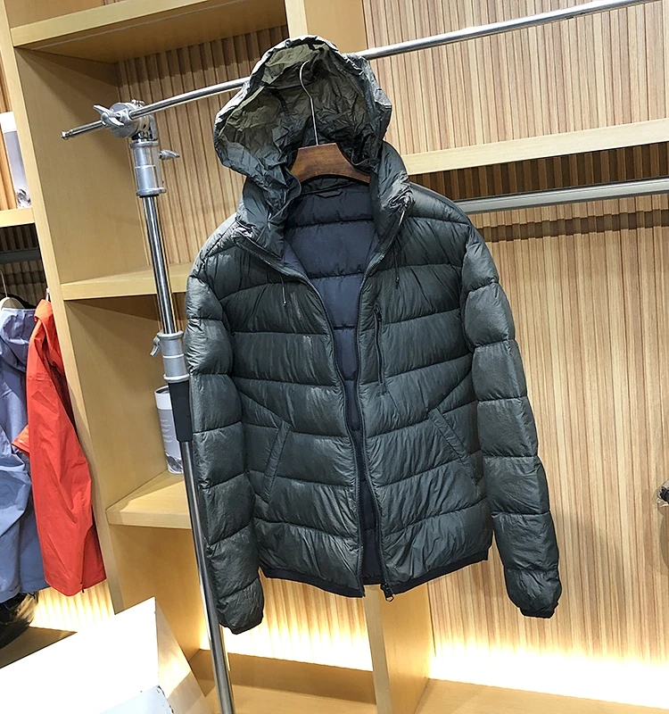 Thiened Winter New Sle Men's Cotton Jaet Bread Sle Warmth Du down Alternative Tagl Stand Fit Cleanlook