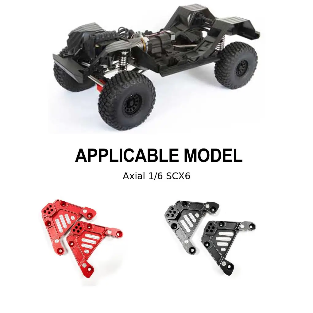 2 stks 1/6 Rear Shock Tower RC Upgrade Deel Aluminium Verstelbare Rc Rear Shock Tower Voor Axiale SCX6 RC Auto Deel Zwart