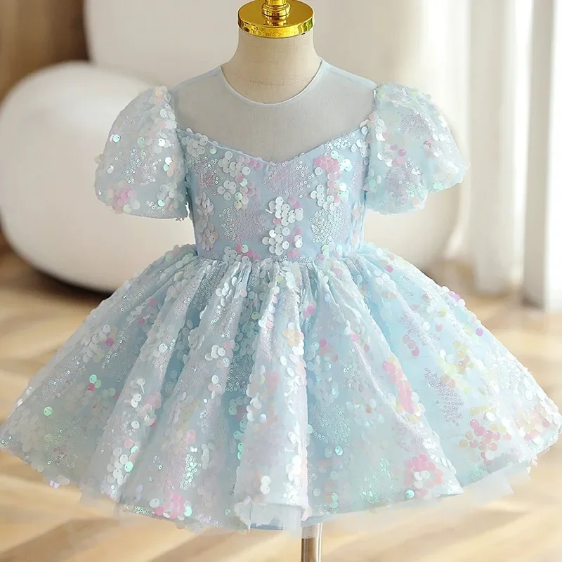 

Baby Girls Lolita Princess Spanish Dress Ball Gowns with Bow Infant Birthday Christening Children Boutique Clothes Kids 2024