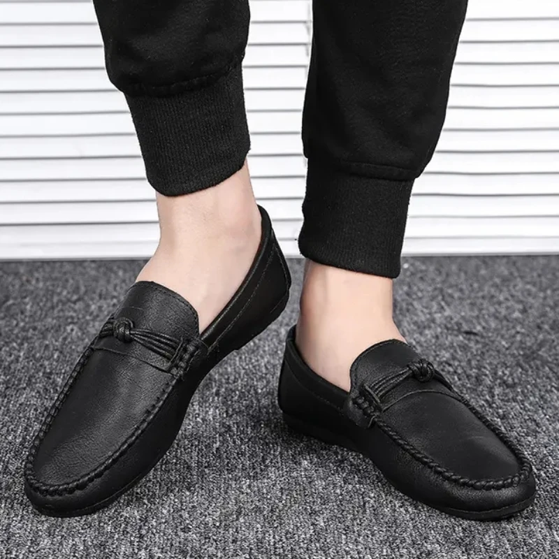 Men Leather Shoes Casual Loafers Men Luxury Brand Designer Moccasins Breathable Fashion Slip on Comfort Driving Shoes