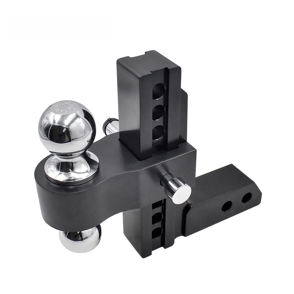Aluminum alloy tow bar with multi-hole adjustable tow hook, off-road vehicle accessory, double ball tow bar