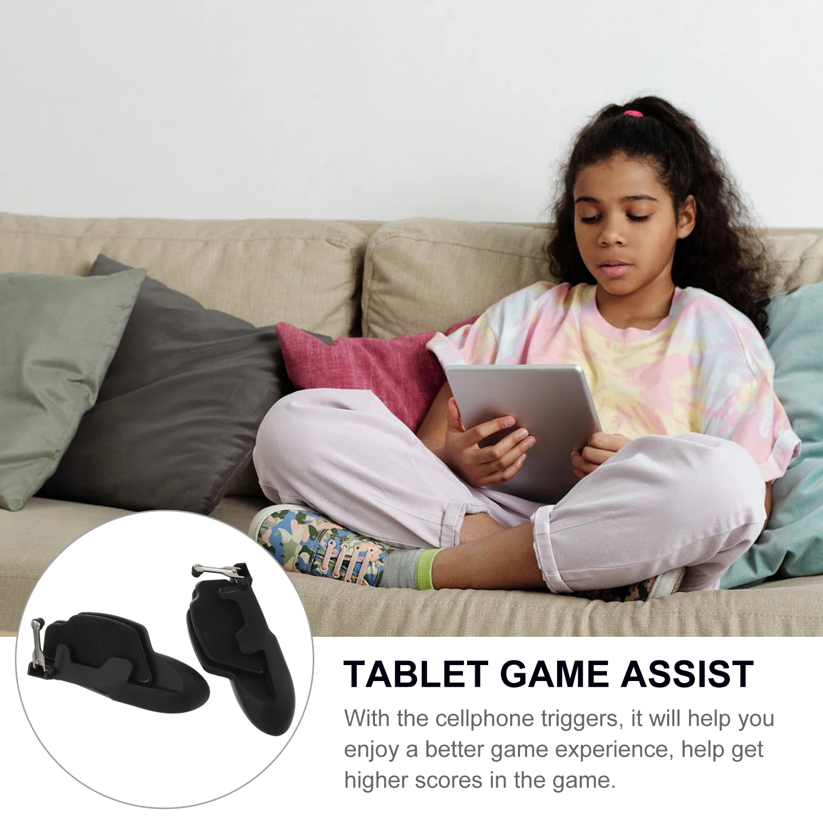 

Game Controller Handle Gel Triggers Tablet Multifunction Wireless Portable Game Assist Grip For Gaming
