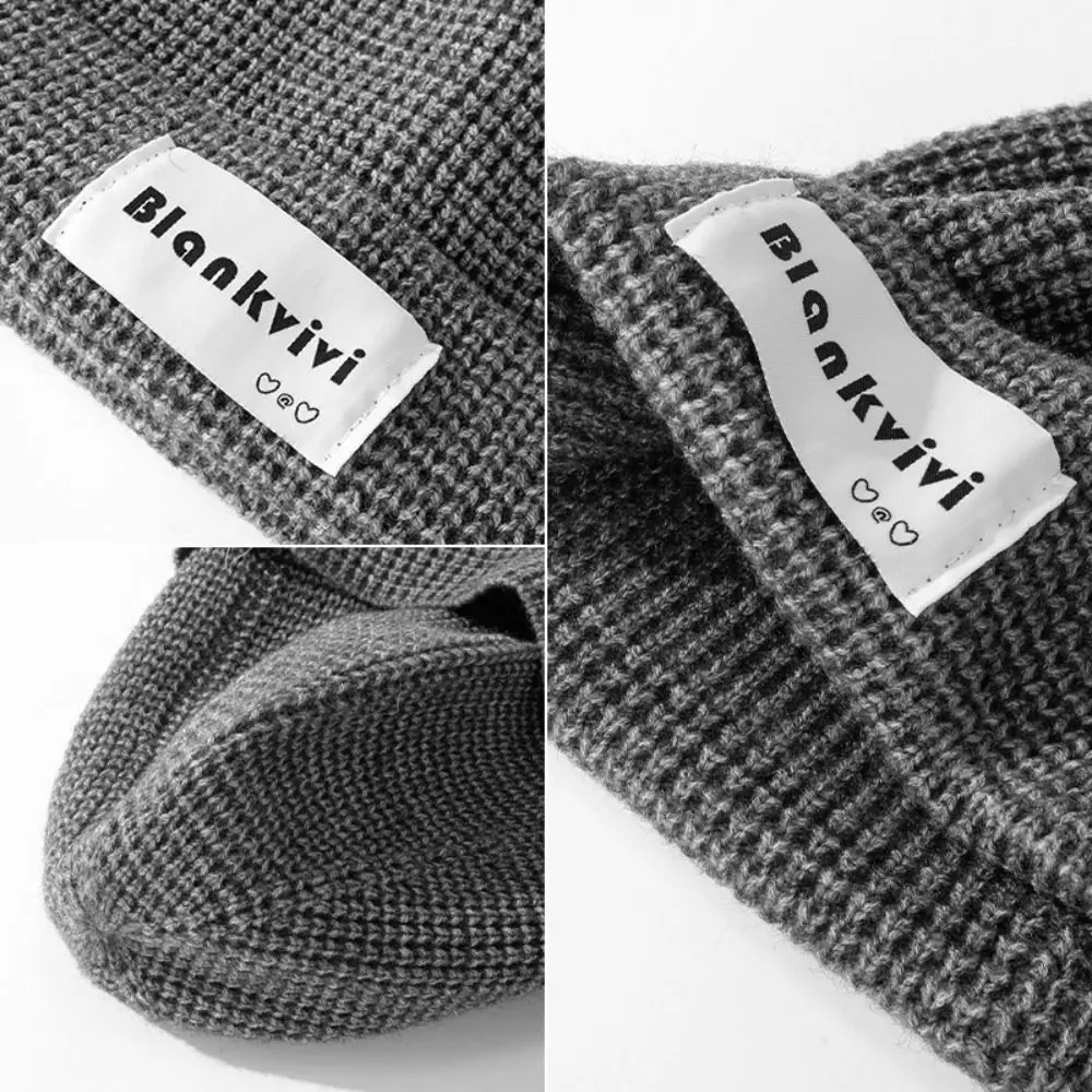 Winter 58-62CM Wool Thread Knit Cap Ear Protection Elastic Pullover Cap Winter Warm Soft Warm Cap Outdoor