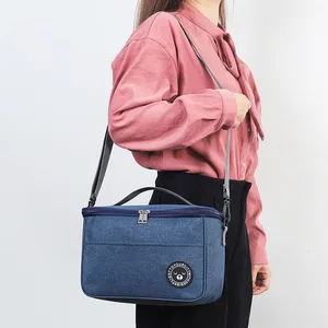 Thermaltasche mit tragbarem Essen Mittagessen mit Schultergürtel, langlebiger wasserdichte Kiste, Bürokühlschrank -Lunchbox, abgelegene Kiste 12 Hauptverkaufsbox mit Thermaltasche - №3