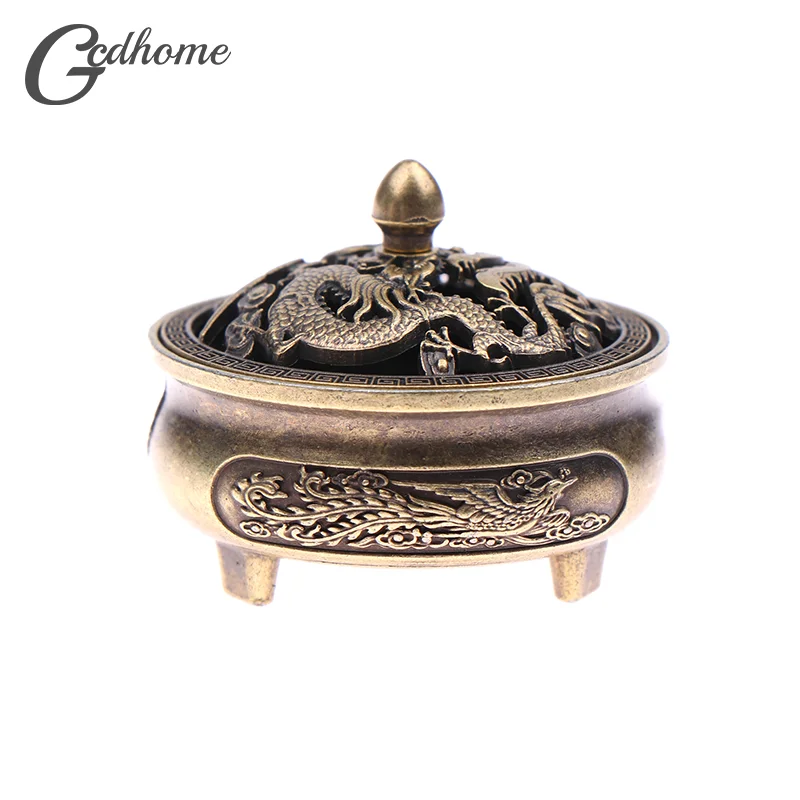 Alloy Antique Three-legged Aromatherapy Stove DIY Household Indoor Pan Incense Wire Incense Burner Tea Ceremony Decoration