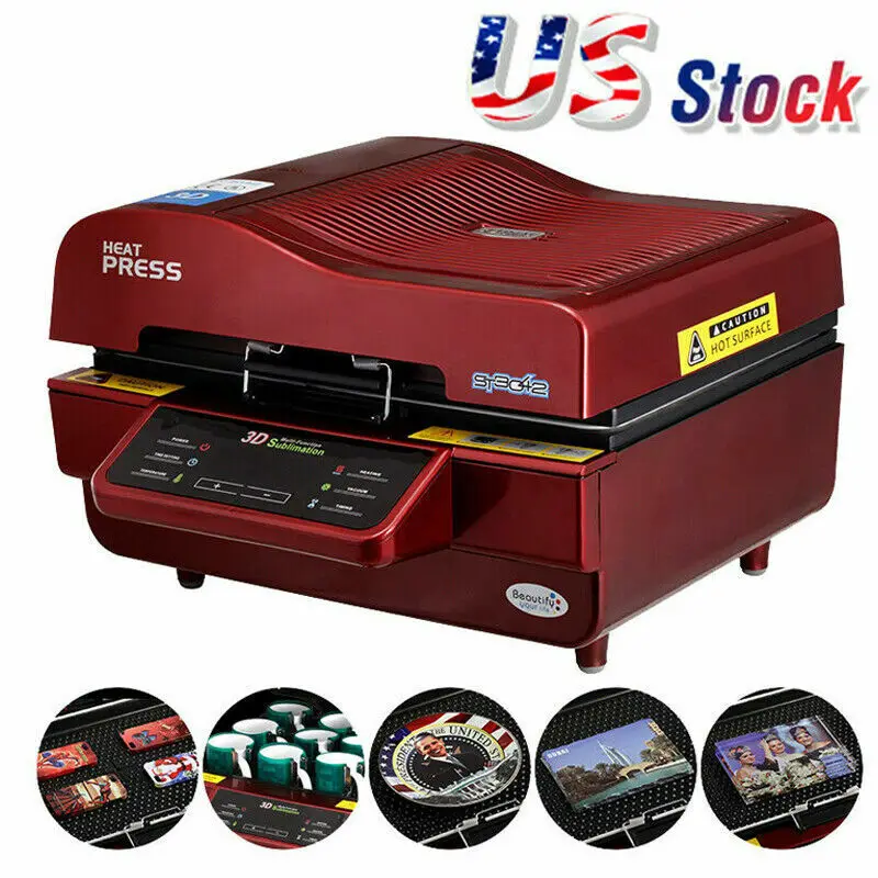 

3D Vacuum ST-3042 Heat Press Machine Sublimation Phone Case Plate Mugs Printing