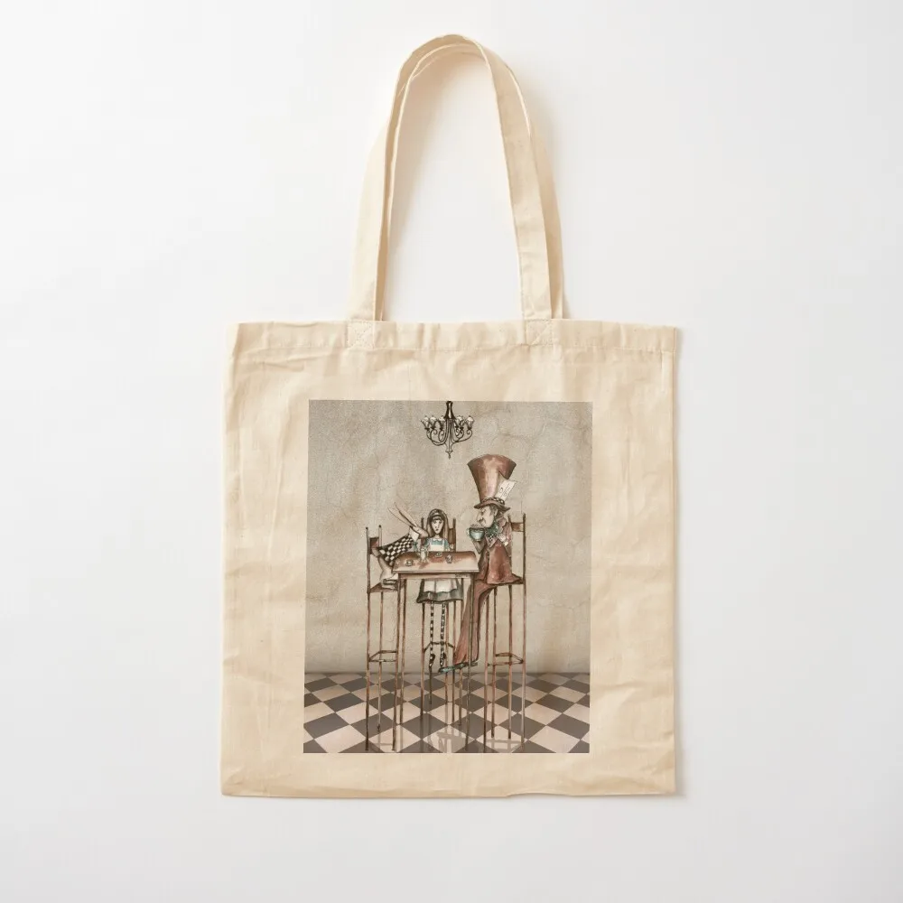 Alice tea party Tote Bag cute tote bag hand bag ladies shopping cart bags Shopper