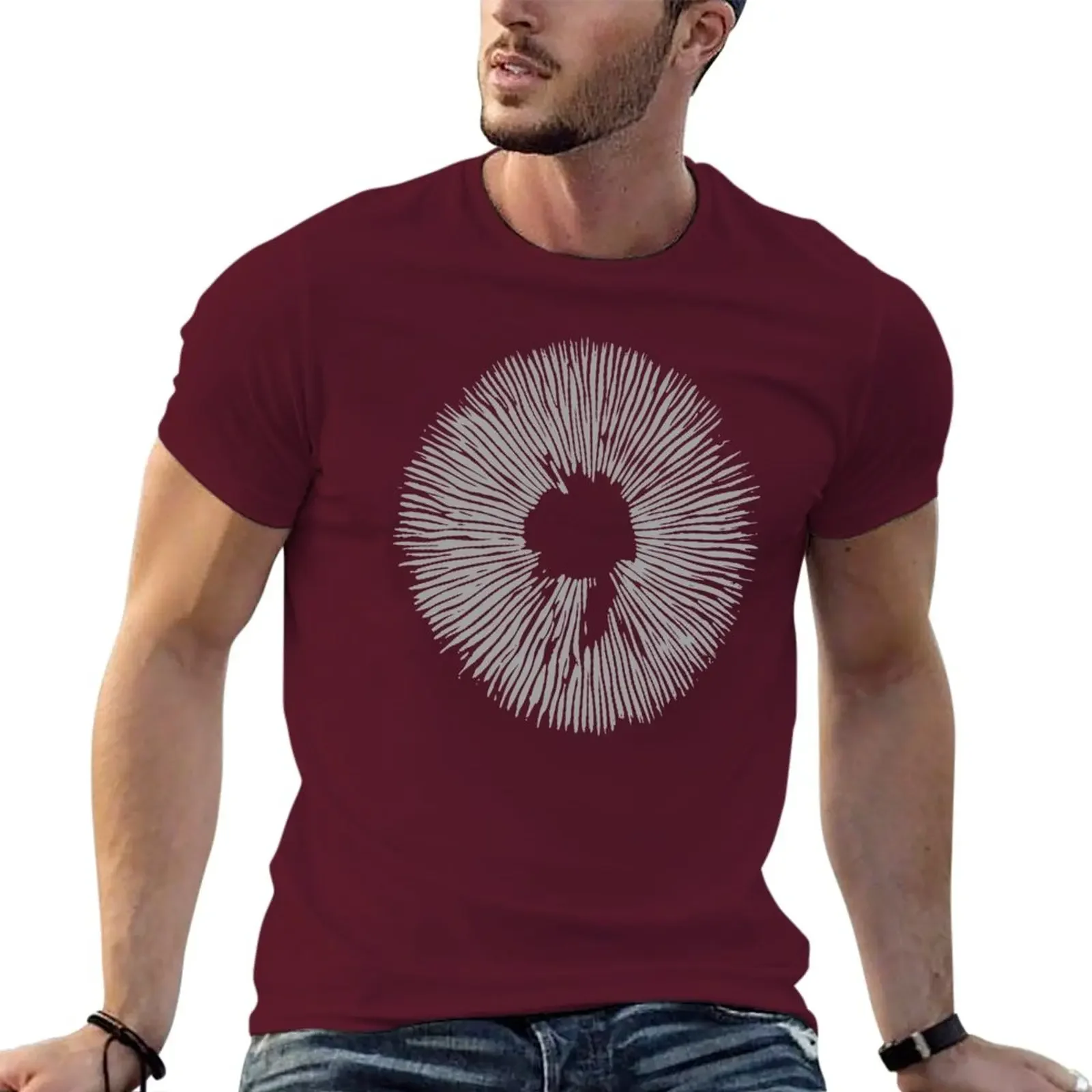 Oversized harajuku New Magic Mushroom Spore Print - Psilocybe Cubensis T-Shirt plus size tops plain plus size t shirts designer