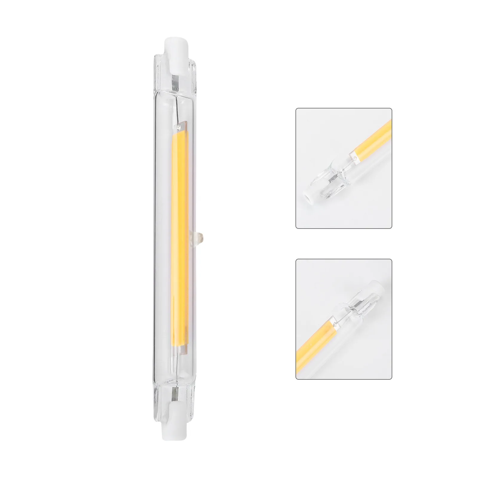 R7s LED Bulb 220V 4W Warm White 78mm Double-Ended Linear Floodlight Non-Dimmable Eco-Friendly Instant On