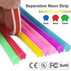 12 Farben separate Silikon Neonst reifen flexibel weich biegbar 6/8mm DIY Zeichen wasserdicht 120leds s Form 2835smd LED Licht DC12V