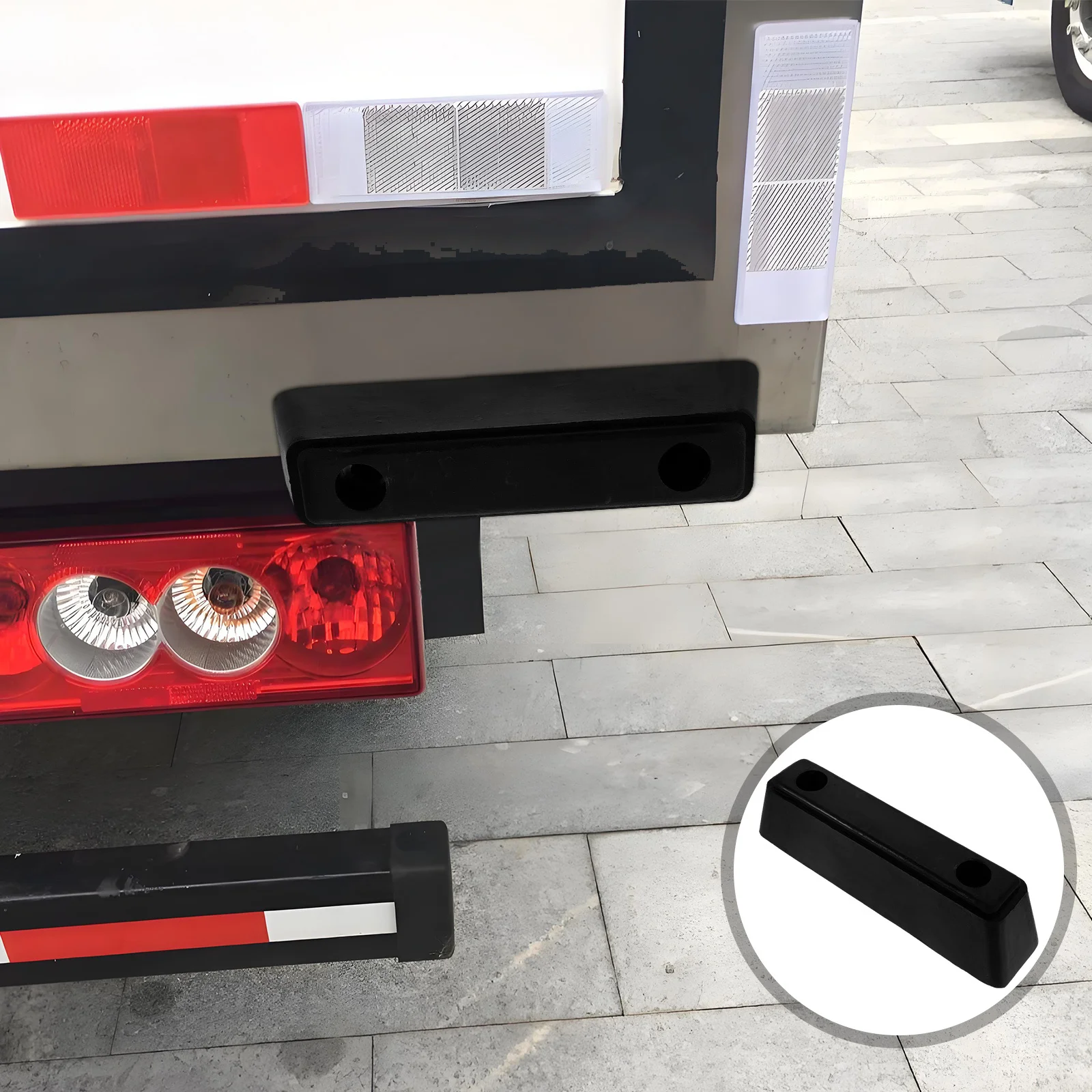 

Reinforced Rectangular Truck Bumper Rubber Guard for Rear Impact Absorption Commercial Vehicle and Trailer Protection