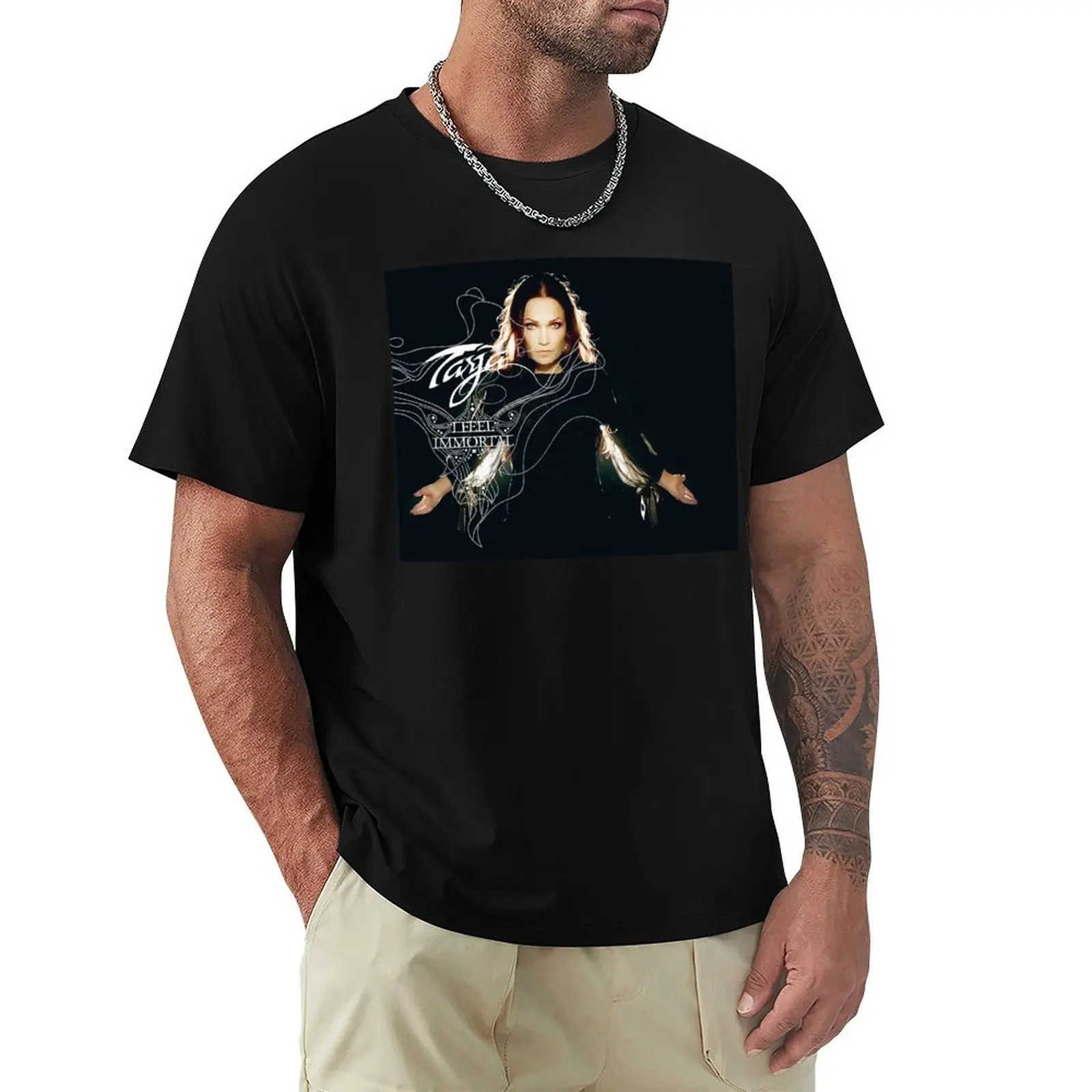trj03,tarja Soile Susanna Turunen Camiseta clássica com estampa de verão e manga curta