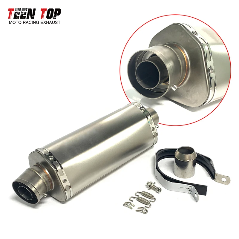 

Универсальная выхлопная труба для мотоциклов 51 мм GSR250 NC700 CBR650R CBR650F TNT600 F800GS ADV T-max, глушитель, выхлопная насадка
