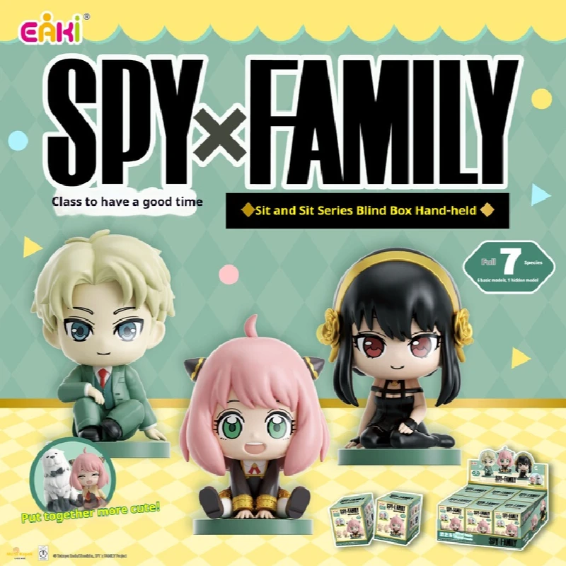 Spy x Family Anime Sitting Series صندوق أعمى كامل مصنوع يدويًا لسطح المكتب ديكور أنيق لعبة دمية لطيفة نموذج هدية عيد ميلاد مفاجئة