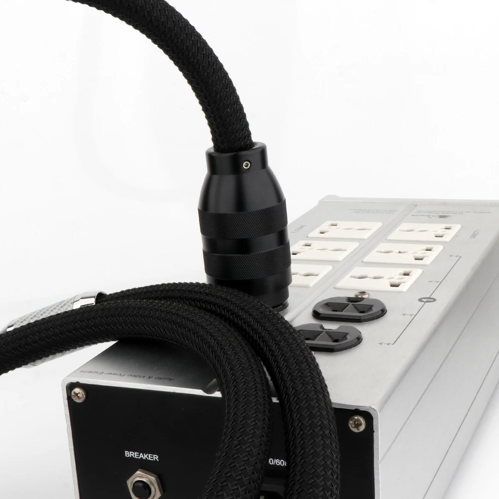 Hifi-Audio-Stromkabel Figure8 C7 OCC Stromkabel Audiophile US Schuko Netzkabel Kohlefaser-Pant-Kabel für Lautsprecher Verstärker CD – Detail 4