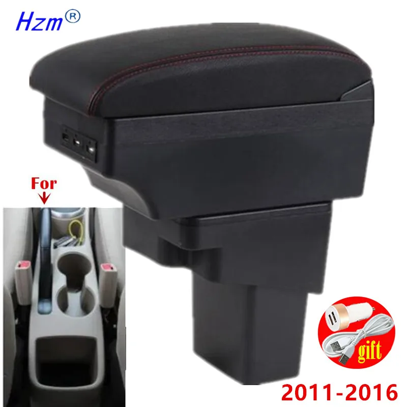 

For Hyundai SOLARIS Armrest Box For Hyundai Accent RB Solaris Verna Car Armrest Storage Box 2011-2016 Retrofit Car Accessories