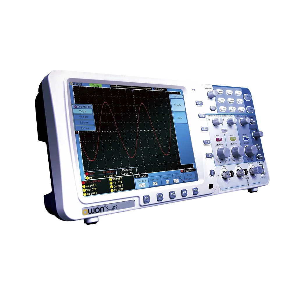 OWON SDS7072E/SDS7102E/SDS7122E Digital Oscilloscope 2 + 1 (external) Channels 70-125MHz 1GS/s Sample Rate