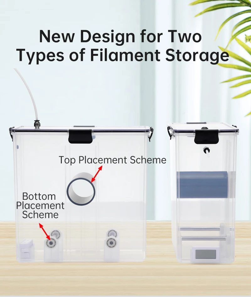 3D Printer Parts Filament Dryer Box Airtight And Moisture-Resistant Real-Time Monitoring for 3D Printer Tools Storage Box Holder