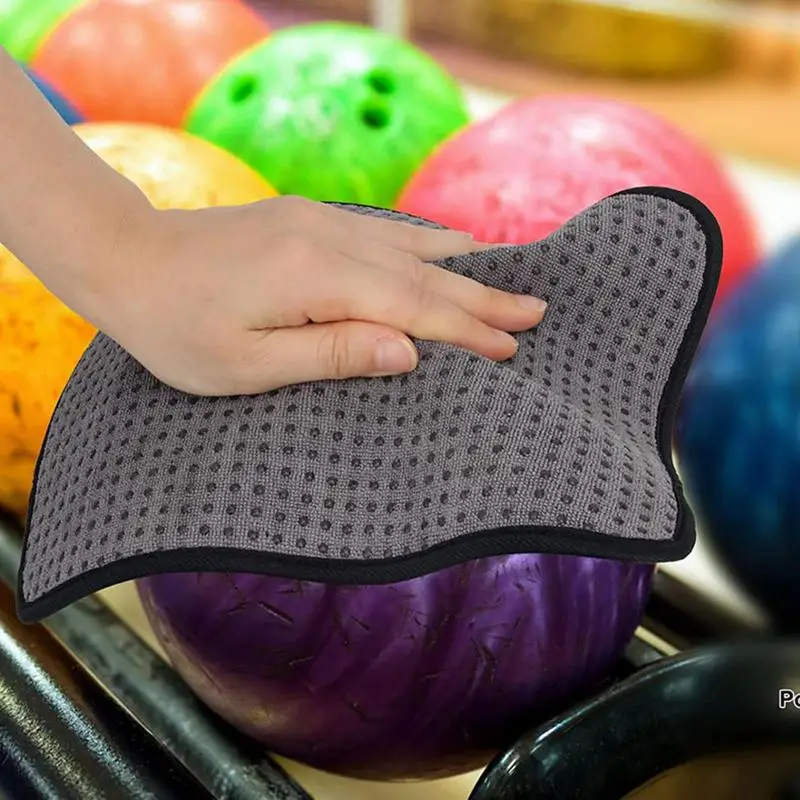 Microfiber Bowling Ball Towel Quality Bowling Ball Shammy Pad With Easy-Grip Dots Clean Bowling Ball From Dirt And Oil