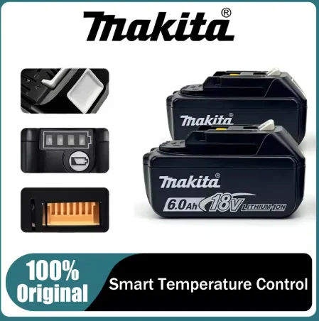 2026 New Lithium-ion 18V Makita 6.0Ah Rechargeable Battery Charger and DGA404 DTD173 TWO04G DTW700 High-Quality Power Tool.
