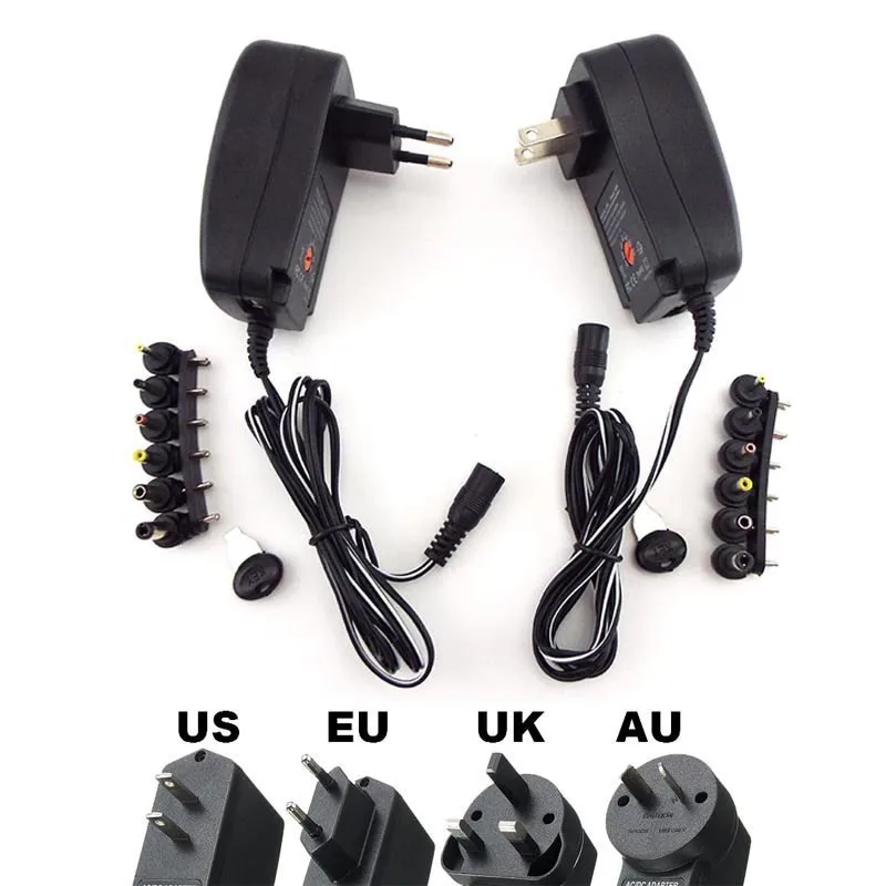 3V 4.5V 5/6/7.5V 9V 12V 2A 2.5A  AC/DC Adapter Adjustable Power Supply Universal USB Power Charger for LED Light Strip CCTV E4