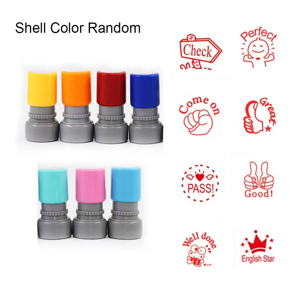 Cute Scrapbooking Decor Children Toy Stamps DIY Kids Gifts Encouragement Seals Stamper Toys Children