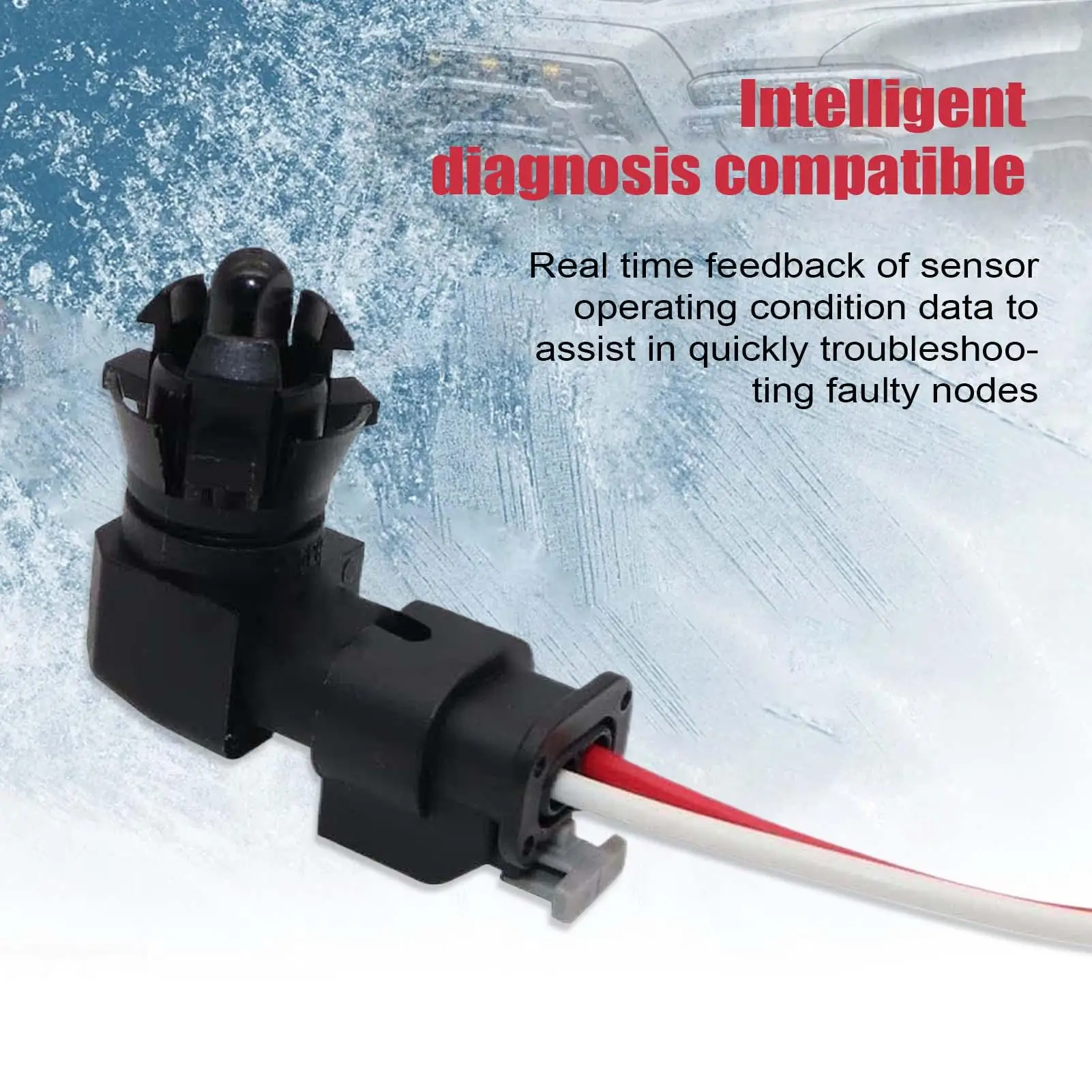 For Chevrolet Buick GM Cadillac Ambient Air Temp Sensor Integrated Real-Time Outside Cable Replacement Ambient Air Temperature