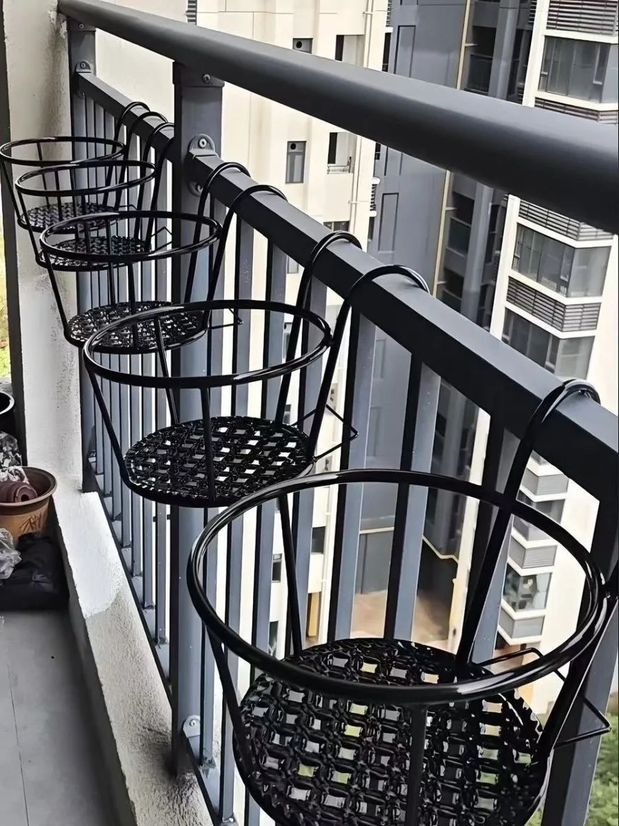 

Подвесная кашпо-корзина из металла для цветов, для балкона, подоконника, для растений (гортензия, орхидея), органайзер для хранения, металлический материал