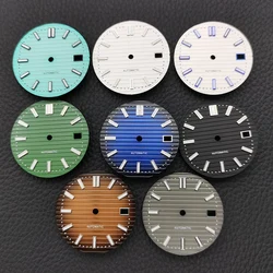 29.8mm Watch Dial C3 Green Luminous Dial Fits NH35 NH36 NH38 4R35 4R36 7S26 Movement Nautilus Watch Case Faces Replace