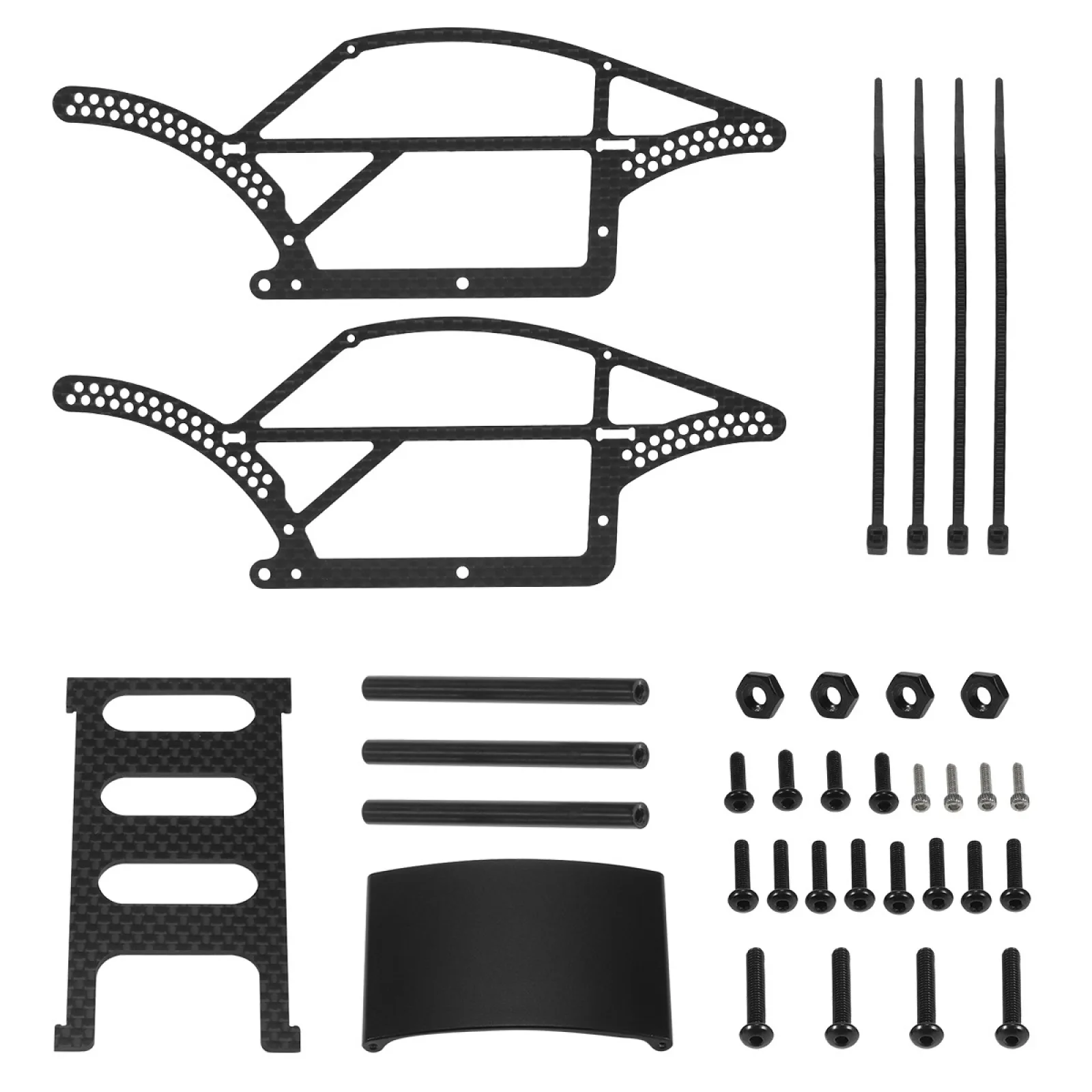 

1 Set RC Car Chassis Kit Frame Girder Replacement Upgrade Parts For Traxxas TRX4M 1/18 RC Rock Crawler Car Accessories Black