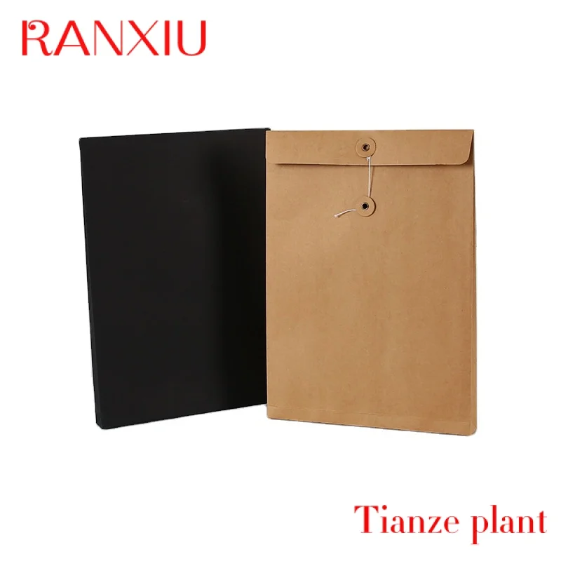 

Custom Eco Friendly Brown Paper File Cover Flat Mailer Kraft Paper Mailing Envelope Bag For Important Paper Documents Report