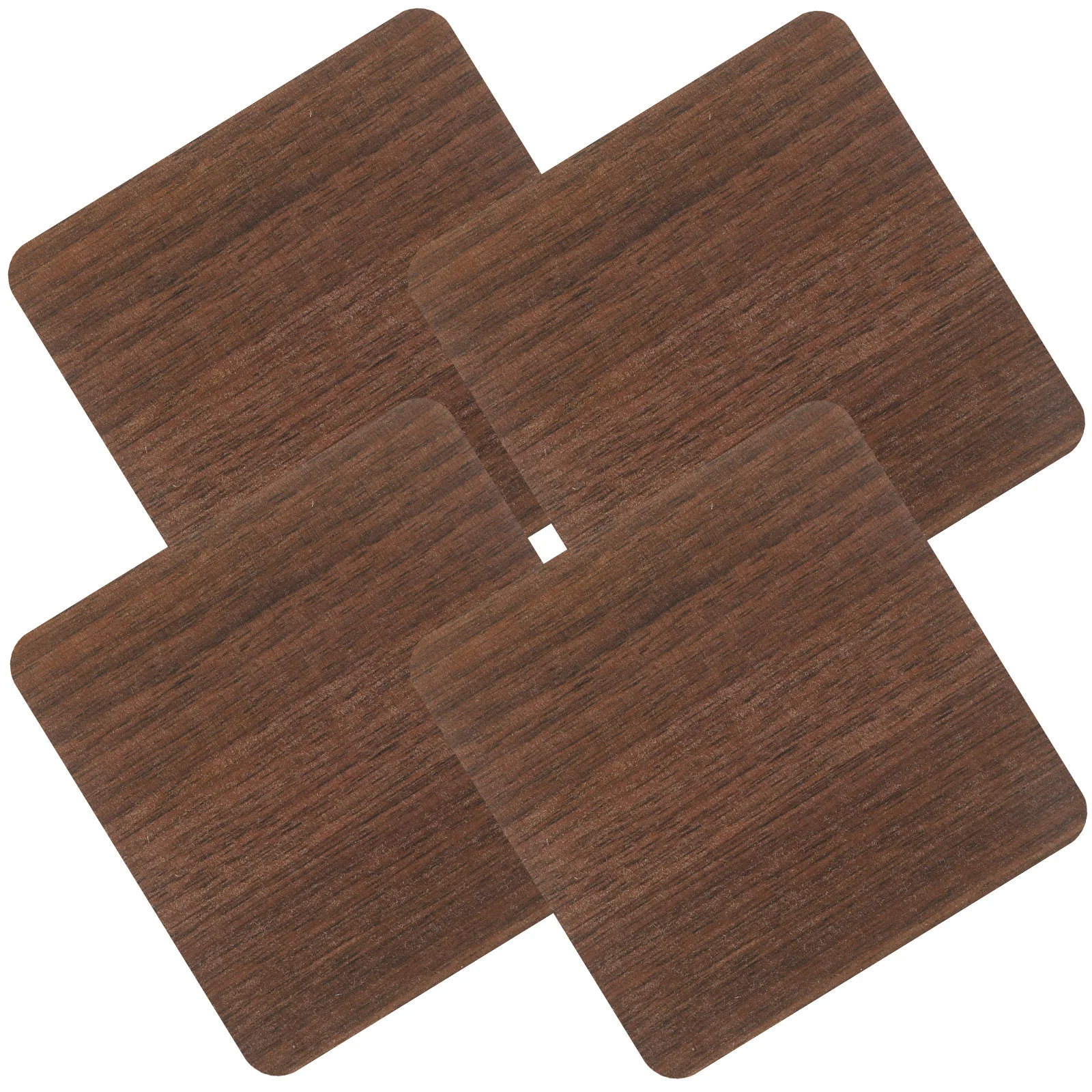 

4Pcs Wood Coasters for Crafts Square Table Mats Anti-Scald Drink Coaster Set Home Kitchen Dining Room Decor Coasters Wood