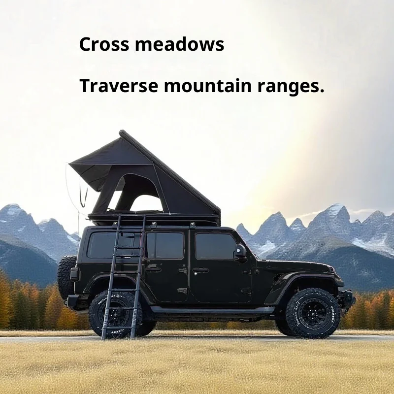 

Houmu Manufacturer Roof Tent Outdoor Camping SUV Rooftop Tent Aluminum Alloy Soft Shell Double Layer Fully Automatic Rainproof