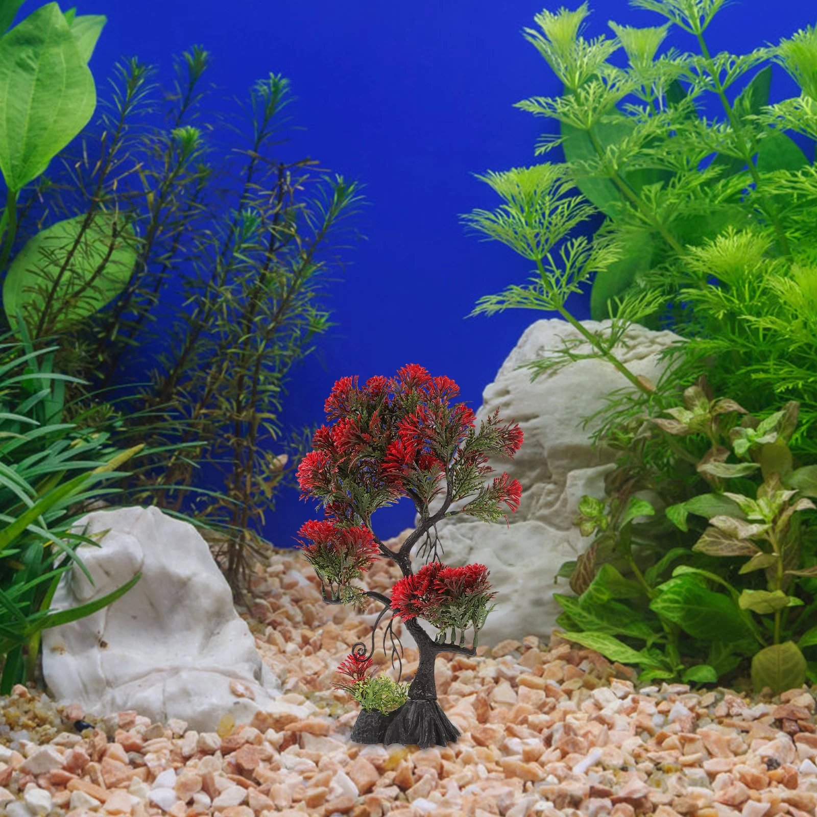 

Simulated Tree Decoration Aquarium Fish Tank Artificial Aquatic Model Lifelike Realistic Plastic Safe Water Use Beautify