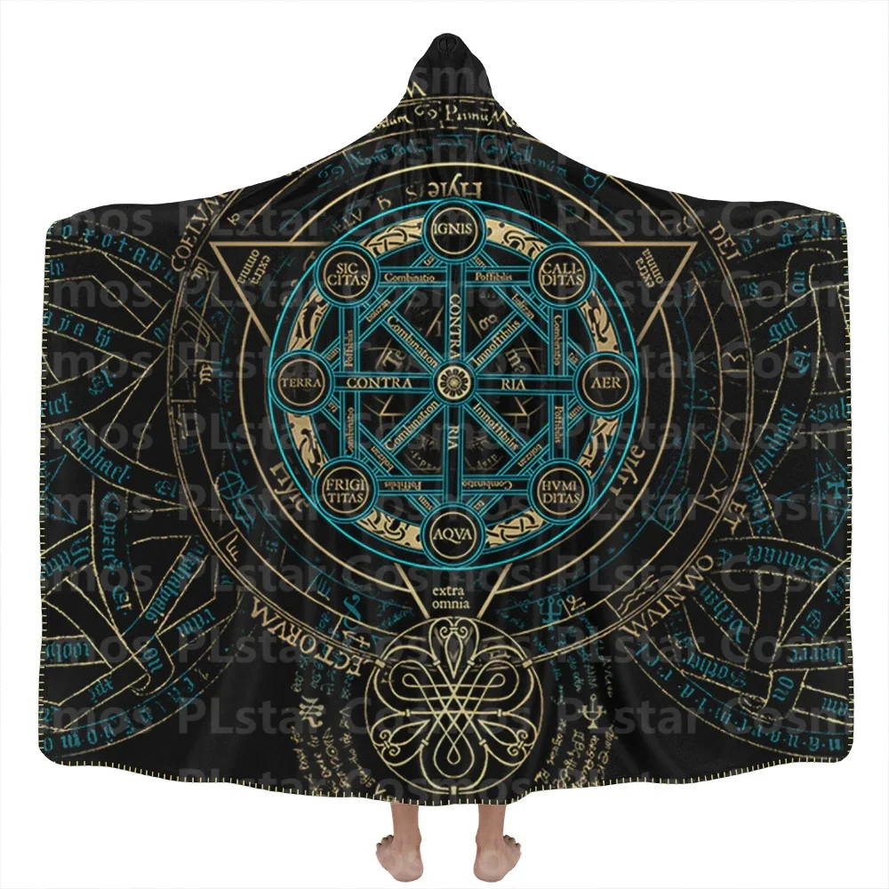 Harmony Hooded Blanket 3D All Over Printed Wearable Blanket for Men and Women Adults Kids Fleece Blanket