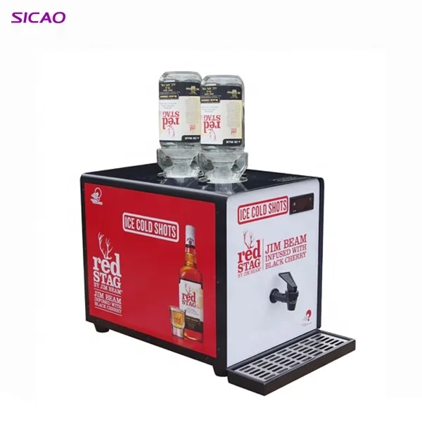 hotel chilled magic mini automatic 2 bottle tequila cold liquor shot chiller mobile multi double bar drink dispenser tap machine