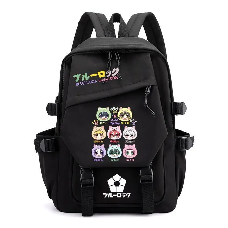 Women Men Unisex Nagi Sae Rucksack Shidou Bachira Backpack Hiori Kawaii AnimeBag Blue Lock Seishiro Nagi Yoichi Isagi Anime Cartoon Print  main image 4